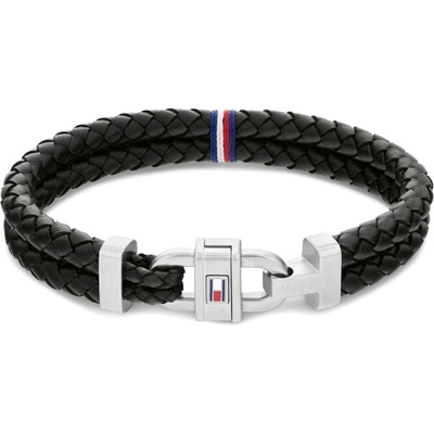 TJ2790361 Leren zwarte armband 19 cm