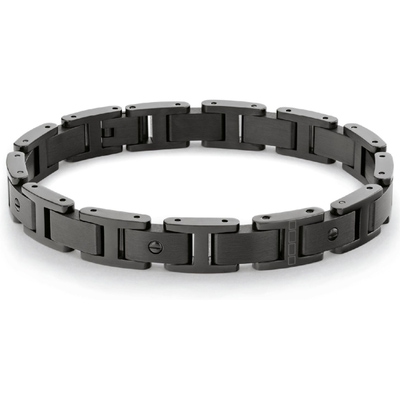 TJ2790394 Stalen zwarte schakelarmband 20 cm