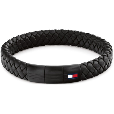 TJ2790662 Zwarte leren armband 19 cm