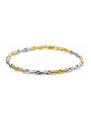 armband 30 mm 19 cm 14K bicolor goud geelwit