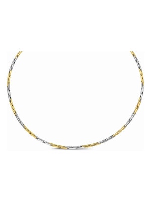 collier cardano 30 mm 45 cm 14K bicolor goud geelwit