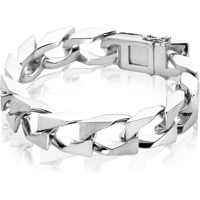 ZINZI MVA11 Mart Visser zilveren gourmet armband 12 mm
