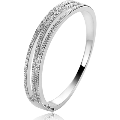 MVA26 Mart Visser zilveren multi-look bangle met zirkonia