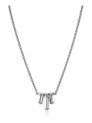 ZINZI MVC21 Zilveren ketting met hangers met zirkonia 42-45 cm
