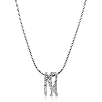 MVC26 Mart Visser zilveren ketting met zirkonia hanger 45 cm