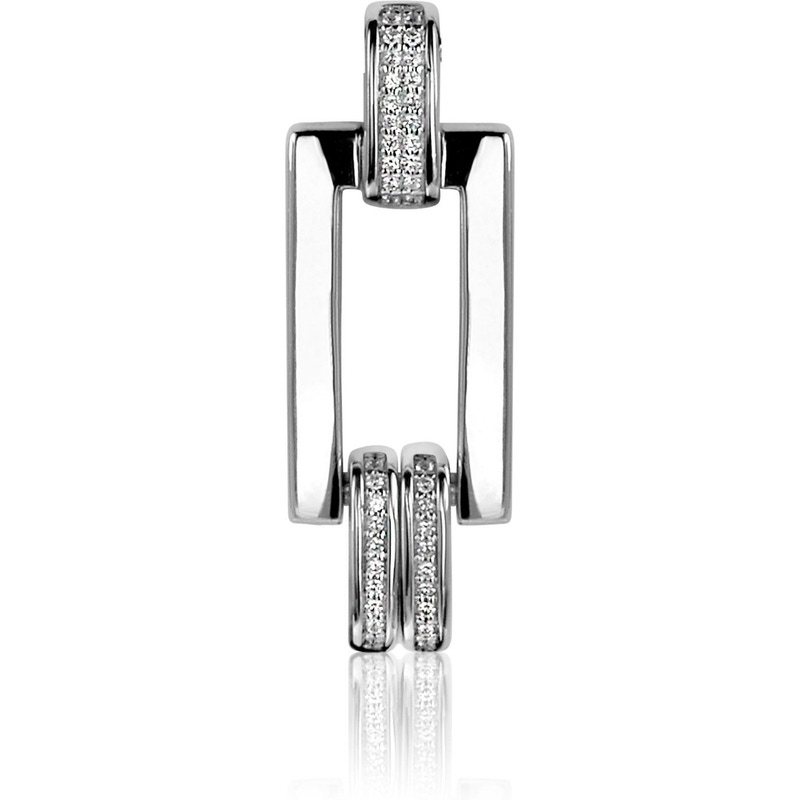 Mart Visser by ZINZI zilveren hanger glad MVH4 zonder collier