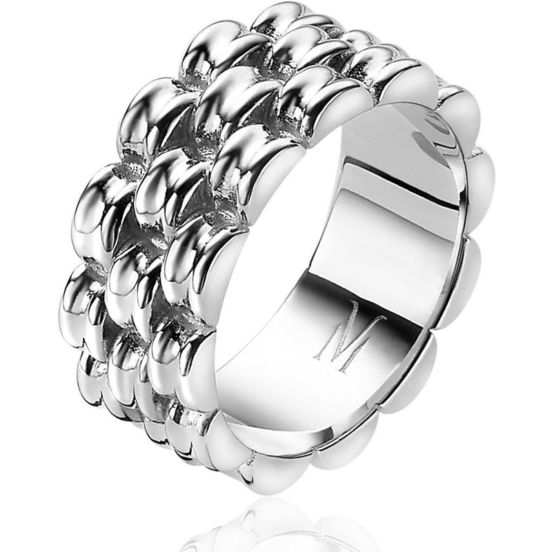 ZINZI MVR22 Mart Visser zilveren ring schakels 8 mm