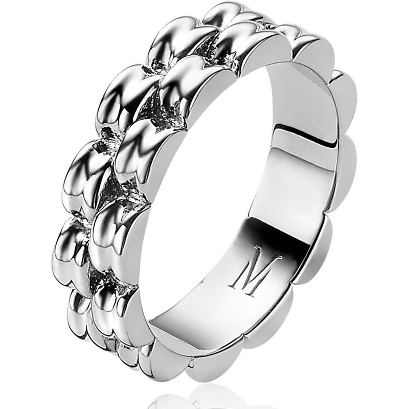 ZINZI MVR23 Mart Visser zilveren ring schakels 5,5 mm
