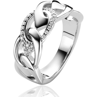 MVR24 Mart Visser zilveren 9 mm ring met zirkonia