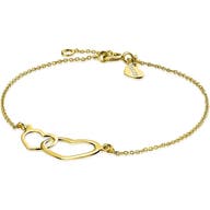 ZGA114 14k gouden armband met open harten