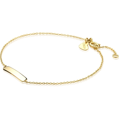 ZGA176 14 karaat gouden armband met plaatje