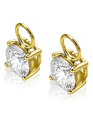 ZGCH143 14 karaat gouden oorbedels zirkonia 54 mm