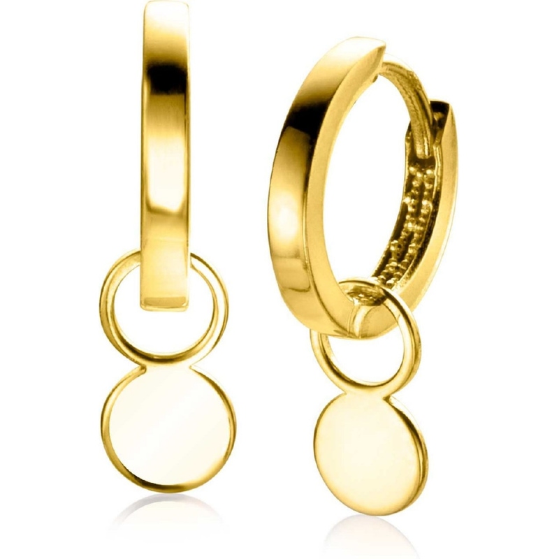 ZINZI ZGCH388 14k gouden oorbedels met rondjes