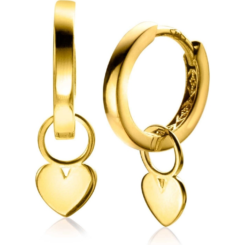 ZINZI ZGCH389 14k gouden oorbedels met hartjes