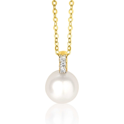 ZINZI ZGH93 14 k gouden hanger met parel en diamant