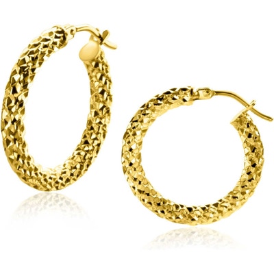 ZGO328 14k gouden oorringen buis 3 mm