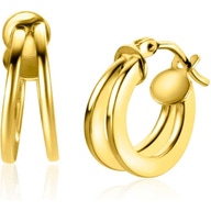 ZINZI ZGO337 14k gouden oorringen dubbele buis