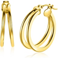 ZINZI ZGO338 14k gouden oorringen dubbele buis