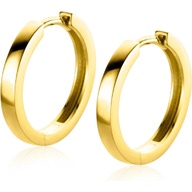 ZGO430 14k gouden klapcreolen vierkante buis 175 mm