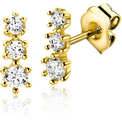 ZGO543 14k gouden oorknopjes met zirkonia 65 mm