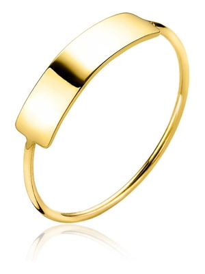 ZINZI ZGR176 14 karaat gouden ring rechthoek