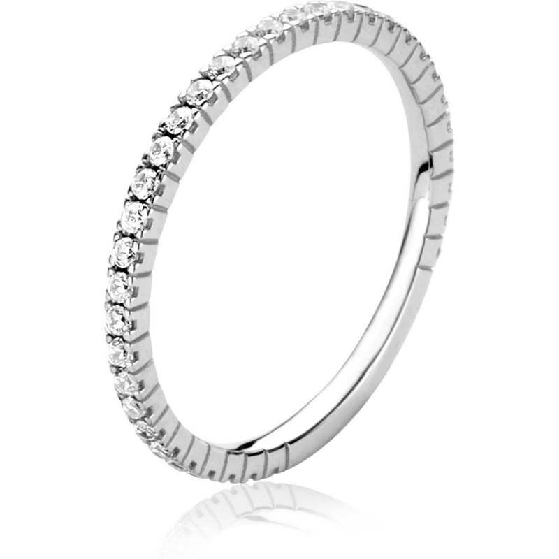 ZINZI ZGR373W 14k witgouden ring zirkonia 1,7 mm