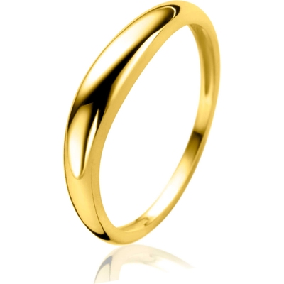 ZINZI ZGR533 14k gouden ring organische vorm 3,4 mm