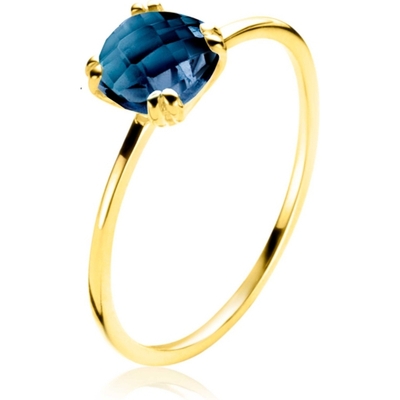 ZINZI ZGR537 14k gouden ring met london topaas