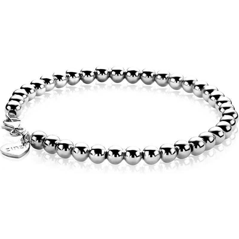 ZINZI ZIA1010 Zilveren armband 17-20 cm met bolletjes 4 mm