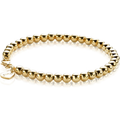 ZIA1010G Goudkleurige bolletjes armband 17-20 cm