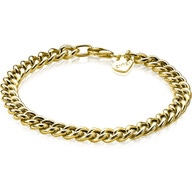 ZIA1056G Goudkleurige gourmet armband 19 cm