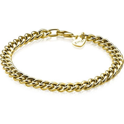 ZIA1056G Goudkleurige gourmet armband 19 cm