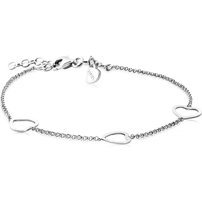 ZIA1188 Zilveren hartjes armband