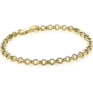 ZIA1911G Goudkleurige jasseron schakelarmband 18 cm