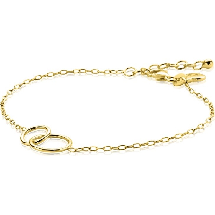 ZINZI ZIA2275G Goudkleurige armband met 2 rondjes