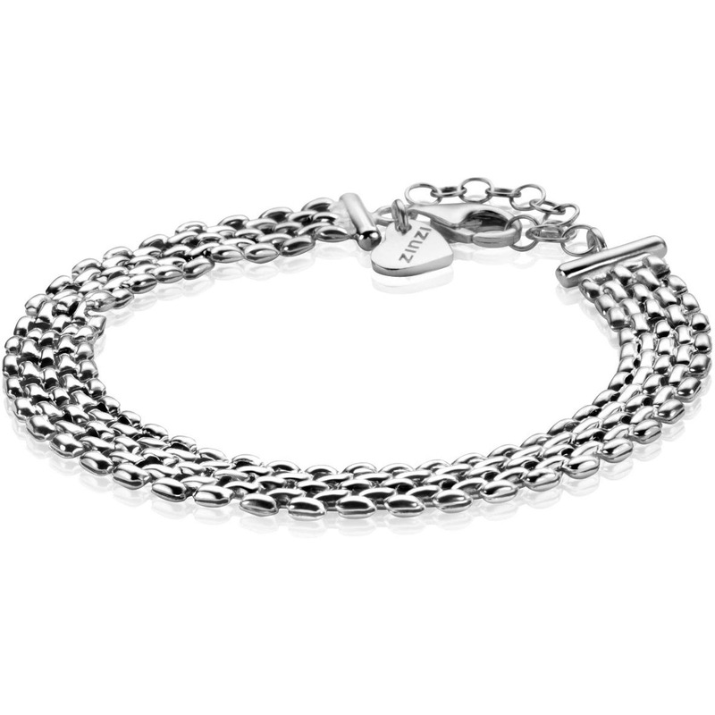 ZINZI zilveren armband met 8mm brede rolex-style schakel 165-20cm ZIA2289