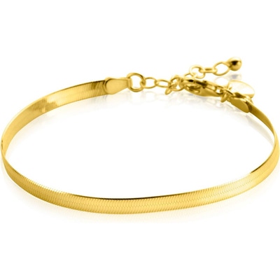 ZINZI gold plated zilveren platte slangen-armband 35mm breed ZIA2292G