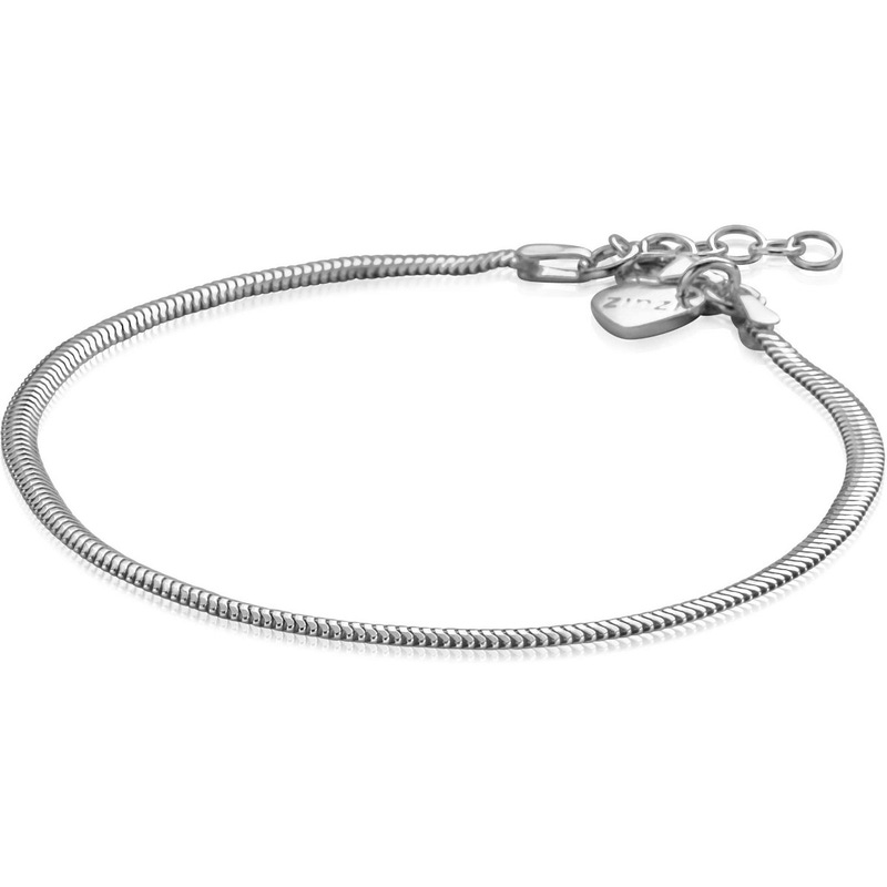 ZINZI zilveren platte slangen-armband 25mm breed ZIA2401