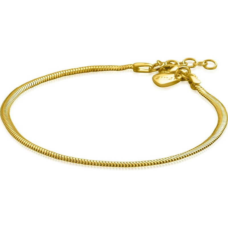 ZINZI gold plated zilveren platte slangen-armband 25mm breed ZIA2401G