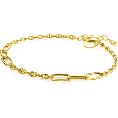 ZIA2413G Goudkleurige schakelarmband 18-20 cm