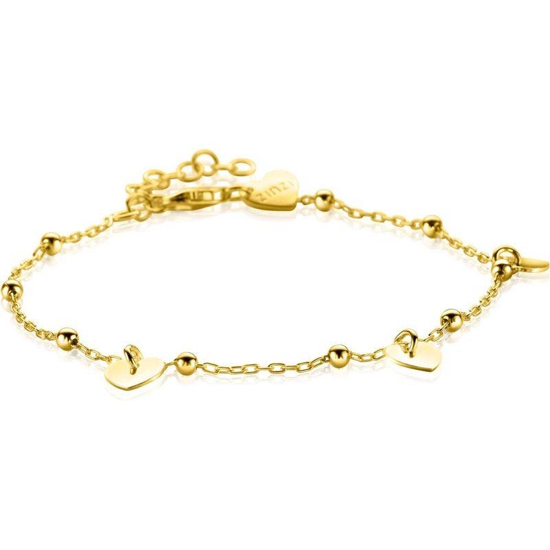 ZINZI ZIA2531G Goudkleurige armband met hartjes 17-20 cm