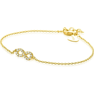 ZINZI ZIA2597Y Goudkleurige armband infinity met zirkonia