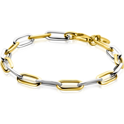 ZINZI ZIA2668 Zilveren bicolor schakelarmband 6 mm