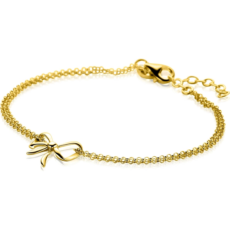 ZINZI ZIA2677 Goudkleurige armband met strik 17-20 cm