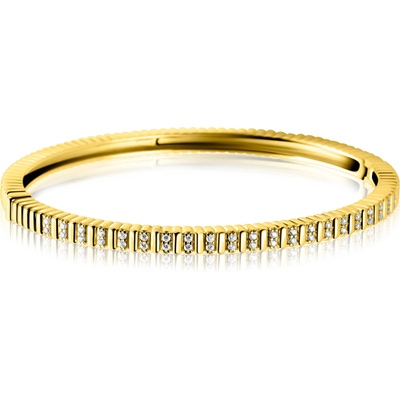 ZINZI ZIA2686Y Goudkleurige slavenarmband met zirkonia 4 mm