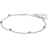 ZIA2714 Zilveren armband gourmet met bolletjes