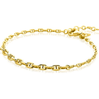 ZIA2762G Goudkleurige schakelarmband 17-20 cm