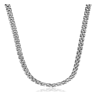 ZIC2149 Zilveren schakelketting 5 mm 43 cm