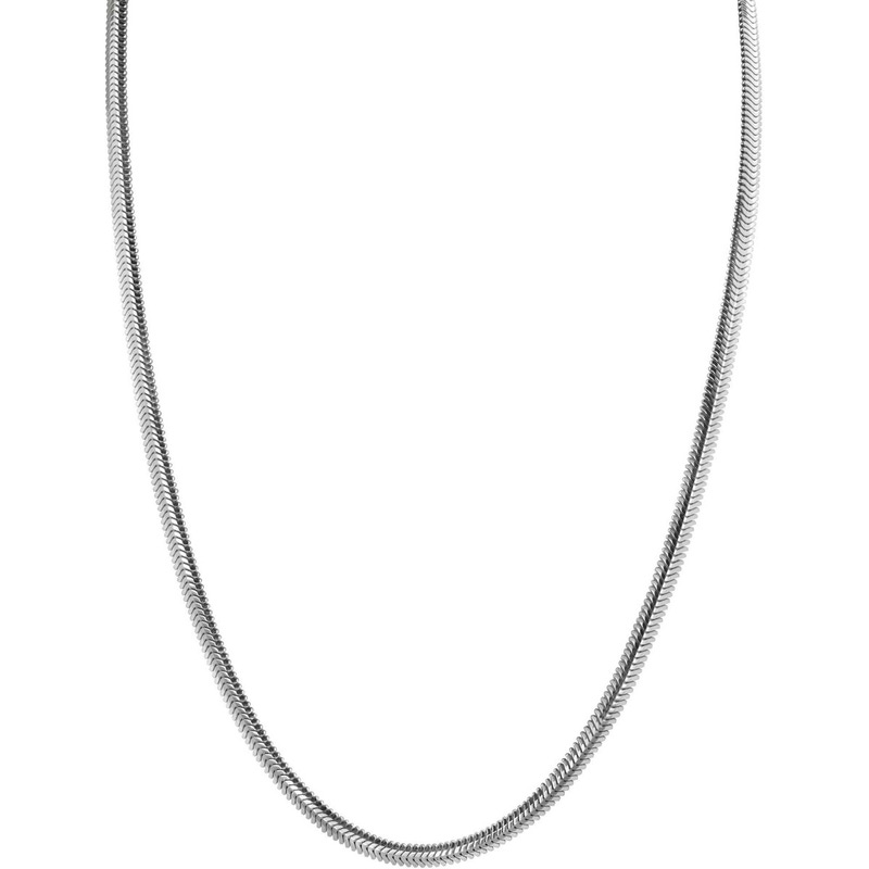 ZINZI zilveren platte slangen-ketting 45cm 35mm breed ZIC2402