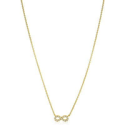 ZIC2597Y Goudkleurige ketting met infinity hanger